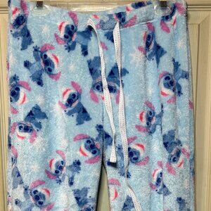 Women's  Disney Stitch Size M - Soft Blue Lounge Sleep Pants 30" x 28"